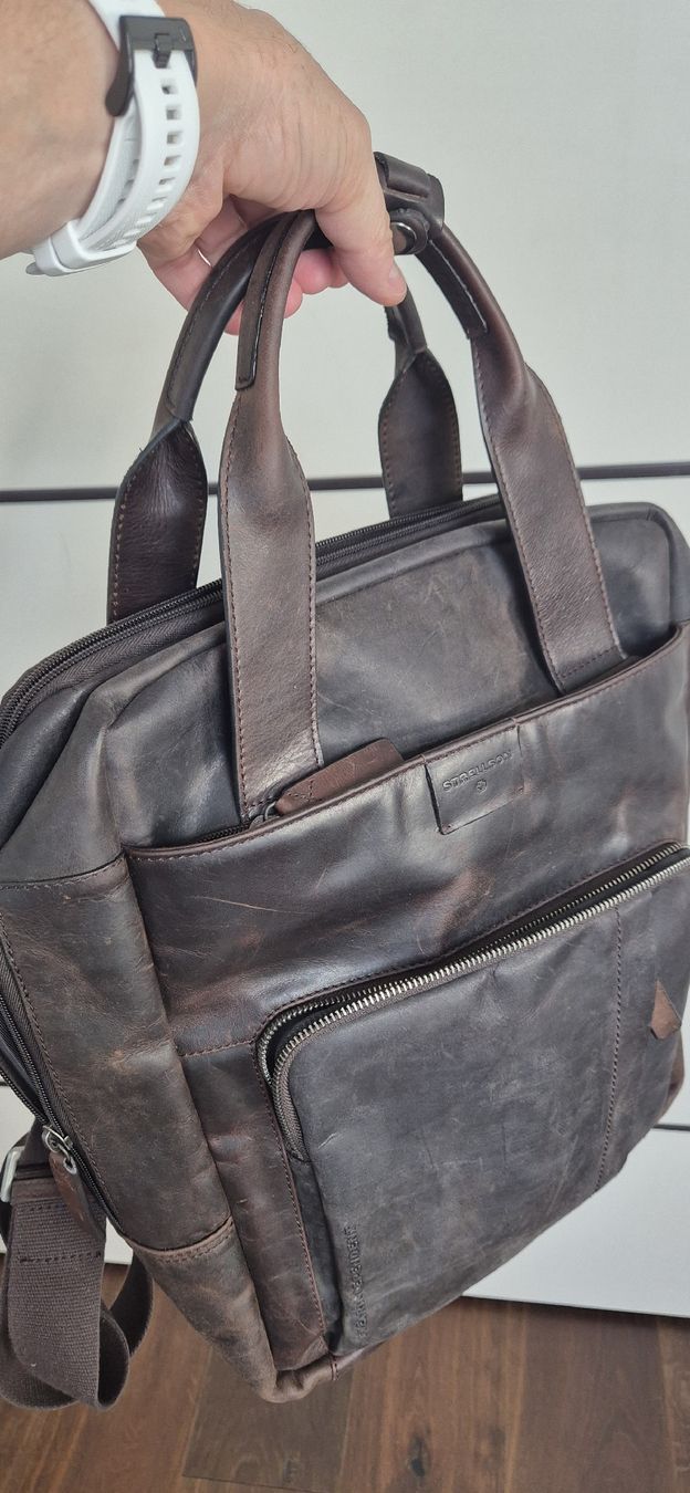 Zaini: Strellsom Brick Lane Rucksack Tasche dunkelbraun – Usato da Uster venduto da Lafosse