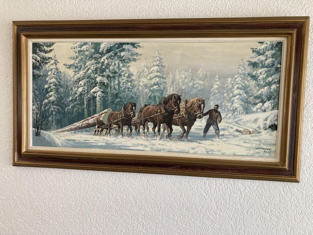 Dipinti: Original - Langholzfuhre von H.Moser 1982 – Usato da Sempach venduto da diegito_87