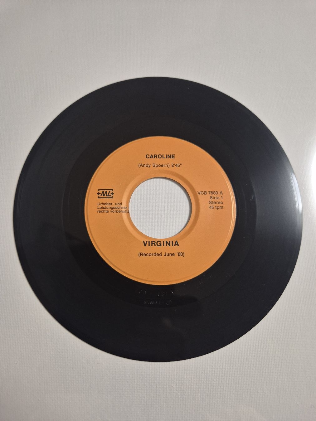 Schallplatten: Virginia  - Caroline  - Back to the Freeway - Single 7 , CH – Gebraucht aus Uster von newwave0 2