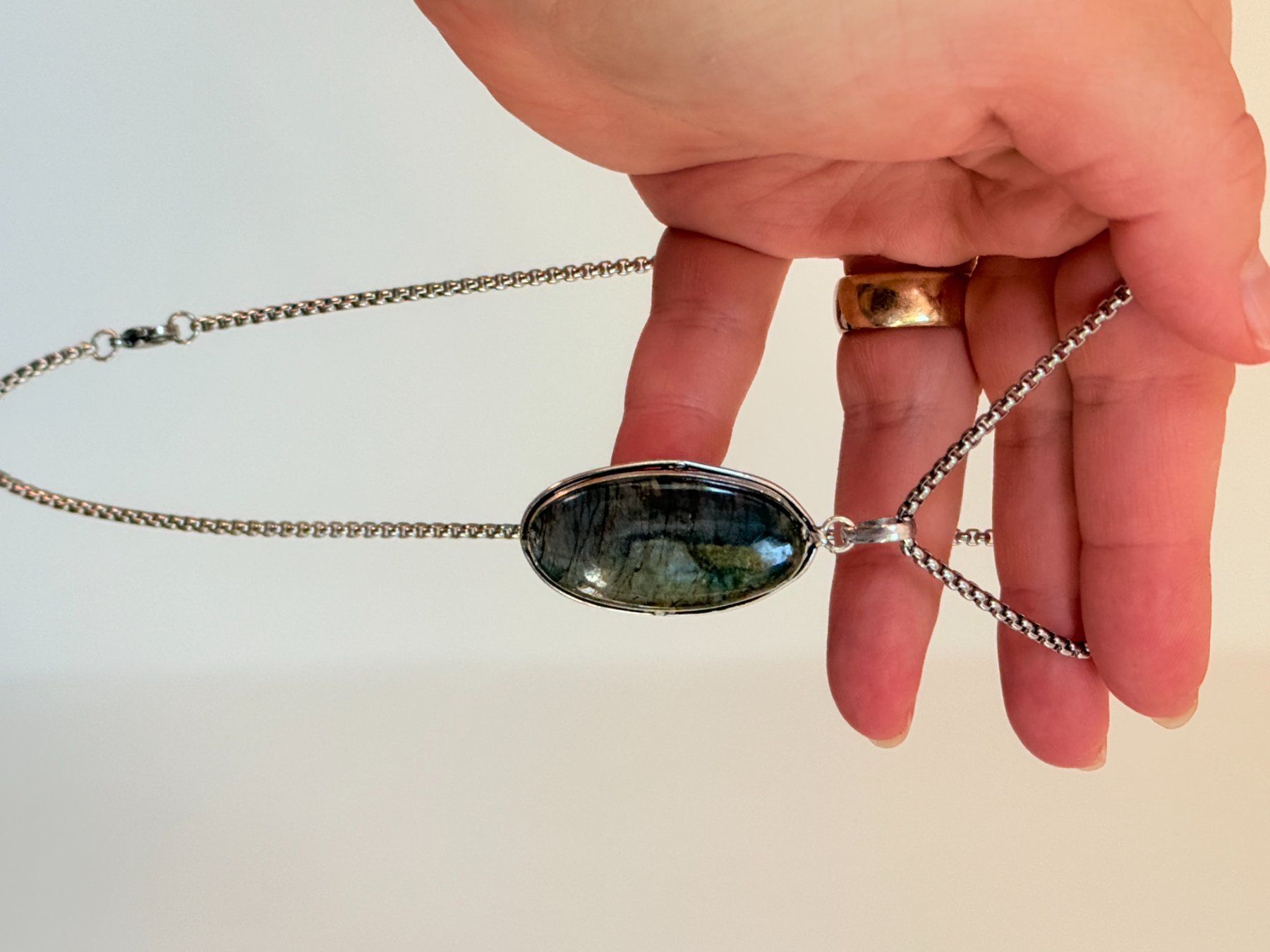Ketten: Collier avec Labradorite – Neu und originalverpackt aus Genève von AWWA 4