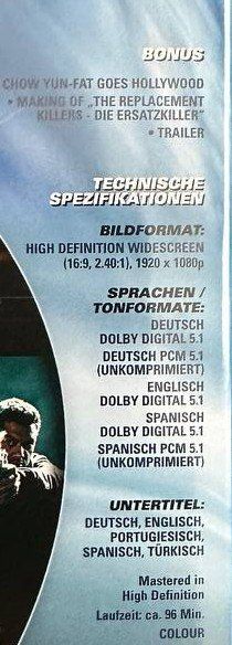 Tutti i DVDs: Die Ersatzkiller Blu-ray Extended Version Top Zustand – Usato da Beringen venduto da Mantafisch1 2