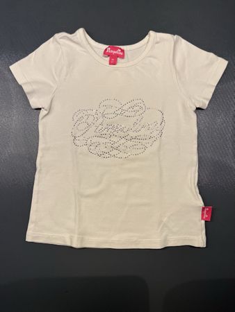 T-Shirt Pampolina weiss mit Strasssteinen, Grösse 92