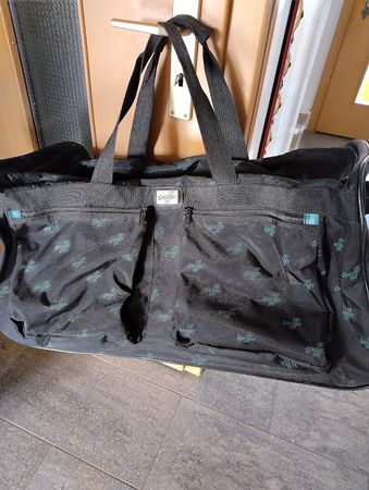 Gatsby Reisetasche Rolltasche gross, schwarz türkis, wie Neu