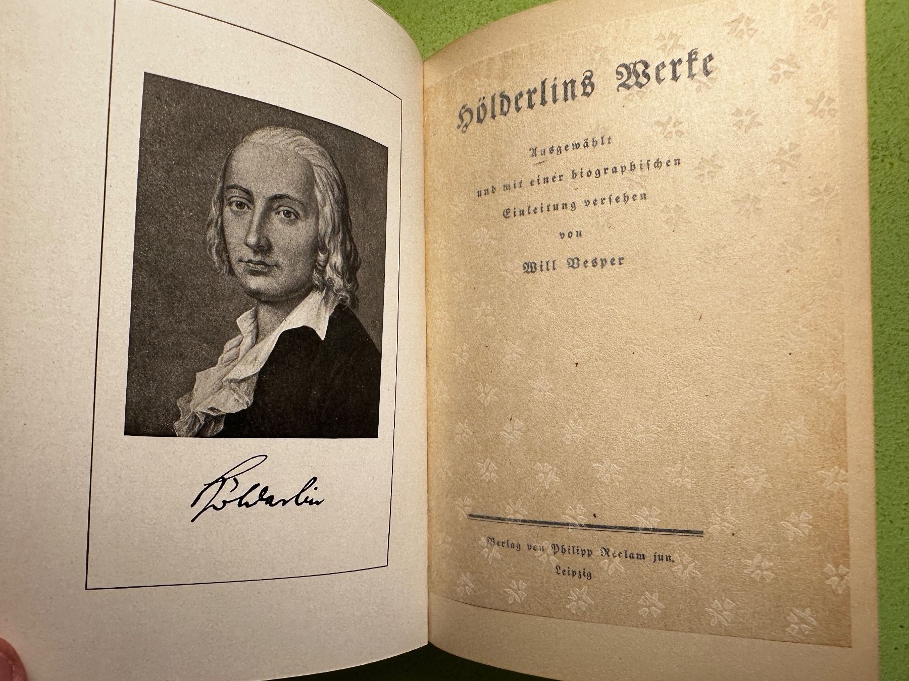 Libri: Will Vesper (Hrsg.): Hölderlins Werke. – Usato da Zürich venduto da allp 1