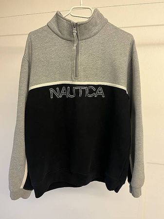 Nautica Quarter-Zip Pullover / Sweatshirt  Gr. L  Gr/Sz