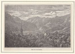 SILS VOR DEM BRANDE, ZINKOGRAPHIE 1888
