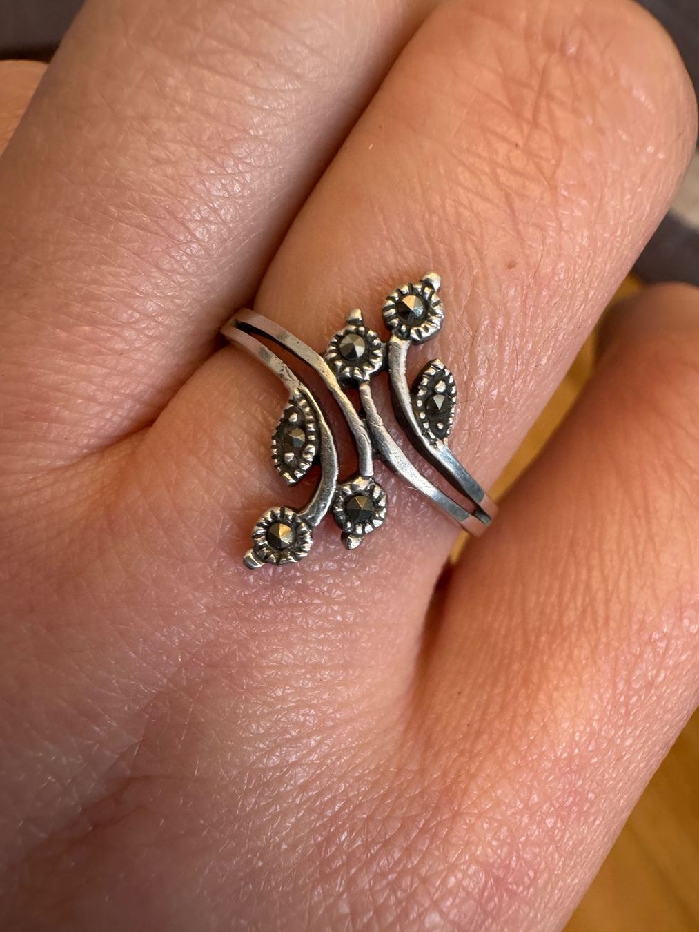 Anelli: Vintage Silberring S925 mit Markasit Stein Gr.59 – Usato da Zürich venduto da hanna1990 3