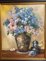 73 cmbreitx86 cmhoch/ÖlGemälde Sully Bersot '39 Blumen Vase
