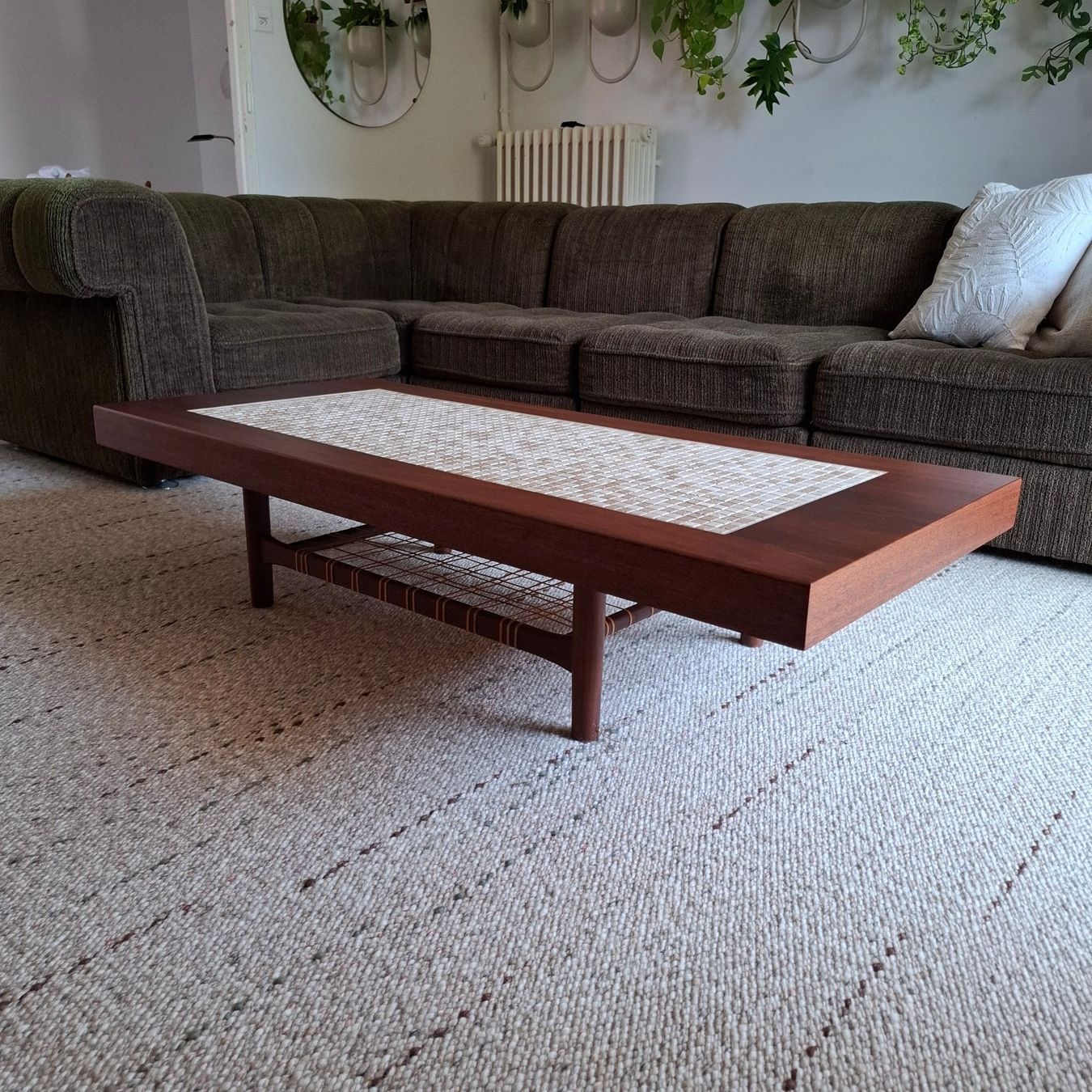 Tavoli: Table basse vintage en teak travertin Denmark – Usato da Neuchâtel venduto da Rochawood