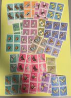 Pro Juventute postfr. Lot 4-er Blocks Schmetterlinge 1950-54
