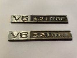 Original V6 3.2 Litre Auto Emblem, Vintage Look!