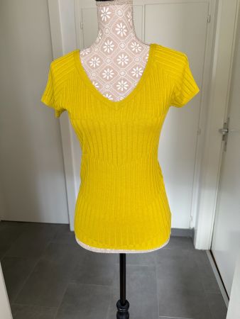 Benetton - Top - S - Soie/coton