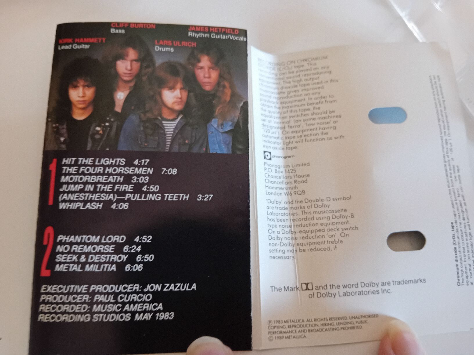 Musicassette: MC METALLICA KILL 'EM ALL – Usato da Biasca venduto da Old_6blh 5