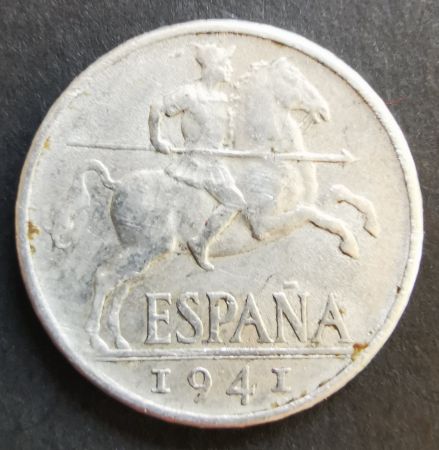 P53 Espagne 10 Cents 1941 Plus