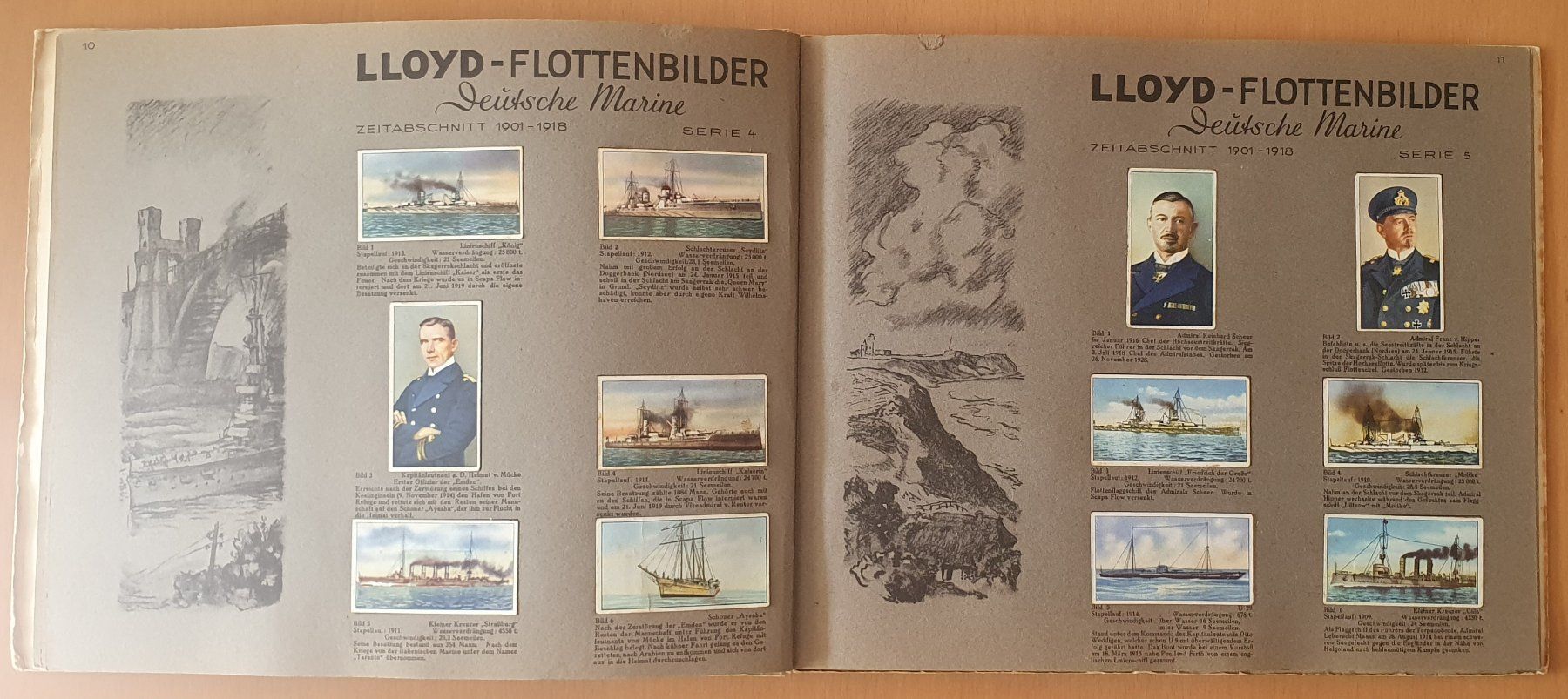 Alben: Zigarettenbilderalbum - Lloyd Flottenbilder Deutsche Marine – Gebraucht aus Kreuzlingen von Rschweiz1 5