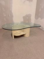 Travertin Couchtisch mit Glasplatte Coffee Table