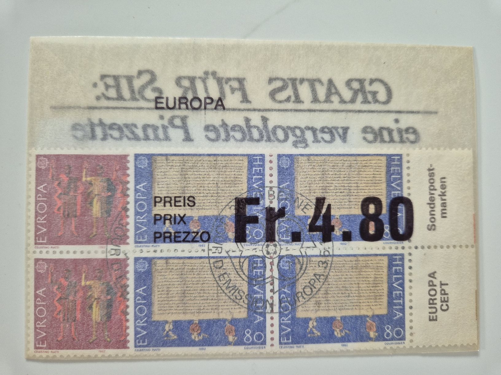 Tutti i francobolli: Briefmarken, Erst-Emmission, 1982 – Nuovo e nell'imballaggio originale da Bern venduto da tillier6 1