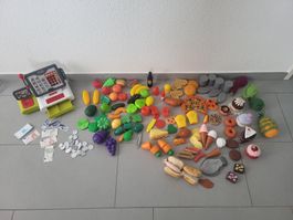 EInkaufsladen-Set Zubehör Kasse div. Essen