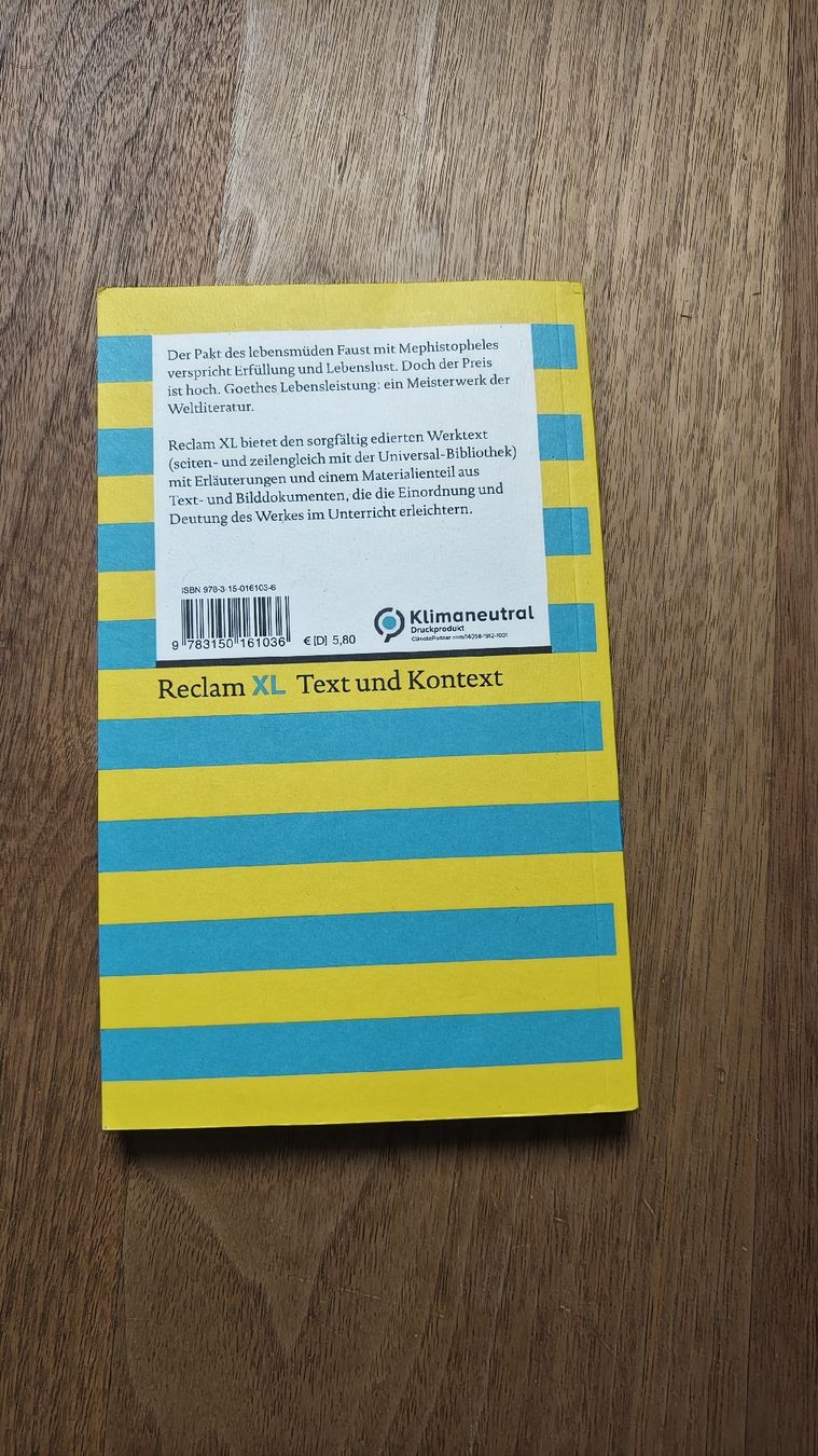 Libri: Johann Wolfgang Goethe: "Faust" – Usato da Jona venduto da Kapuzinermoench 1