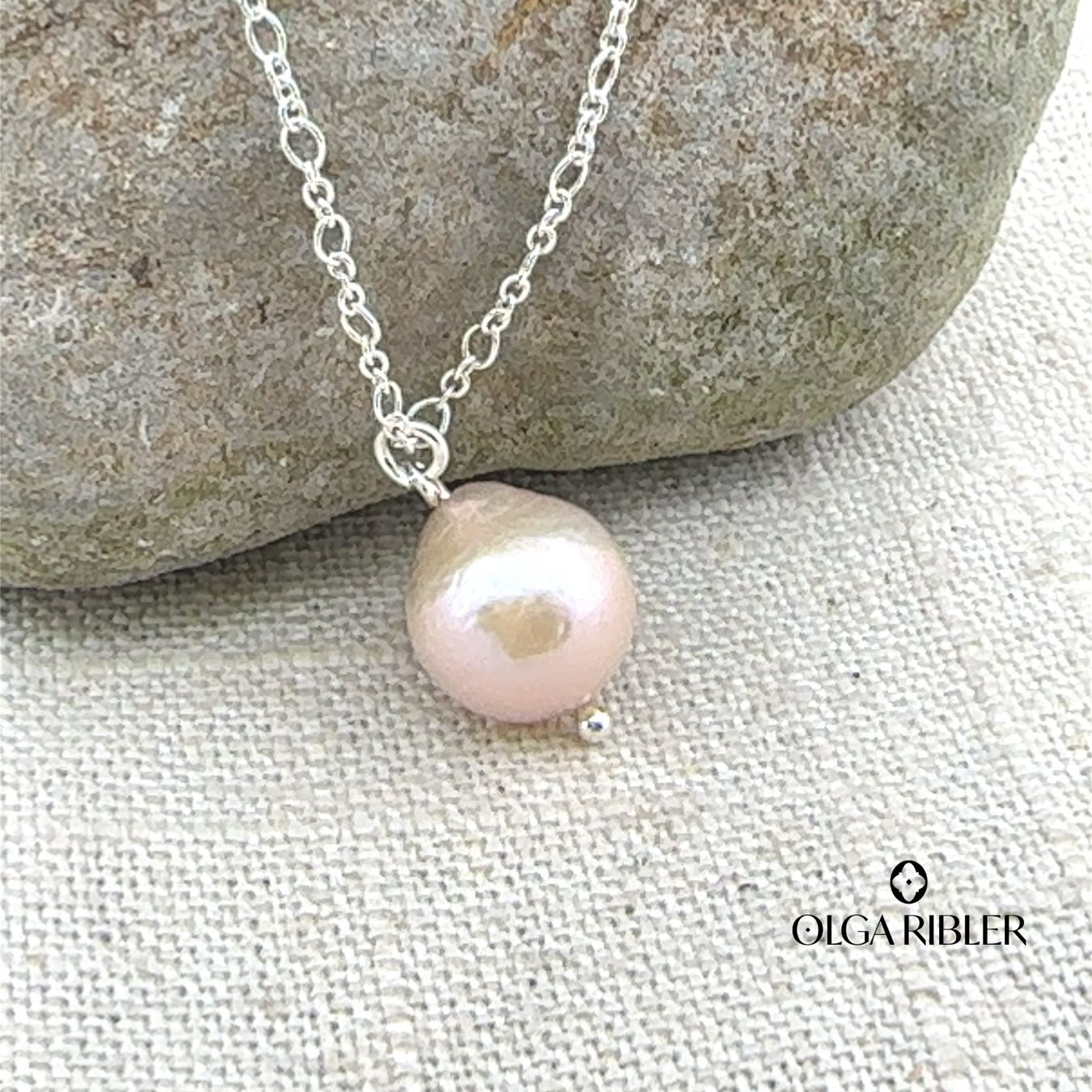 Olga Ribler Ketten: Silberkette fein 2 mm mit Süsswasser Perle 45 cm – Neu (gemäss Beschreibung) aus Luzern von Schmuckoutlet 6