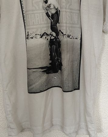 Harley-Davidson T-Shirt weiss mit Motiv akzeptabel