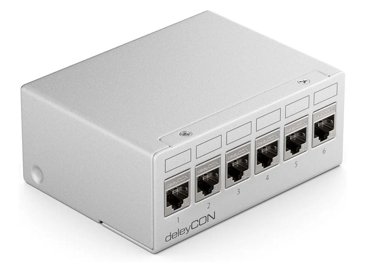 Unità & Adattatore: deleyCON Keystone Patchfeld - 6-Port RJ45 – Nuovo e nell'imballaggio originale da Oberwil BL venduto da tomoag 1