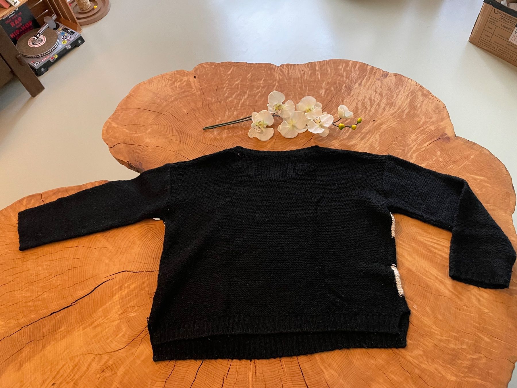 Maglioni & Felpe: Schwarz-weiss gestreifter Pullover Gr. M / Pull rayé tricot – Usato da Zürich venduto da AnnaSa 8