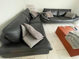 Echtleder 3-er Sofa