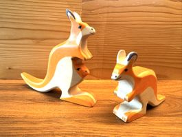 Holztiger Känguru / Neue Holzfigur