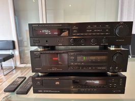 Denon Hi-Fi Turm: DRA-335R + DRM-400 + DCD-590