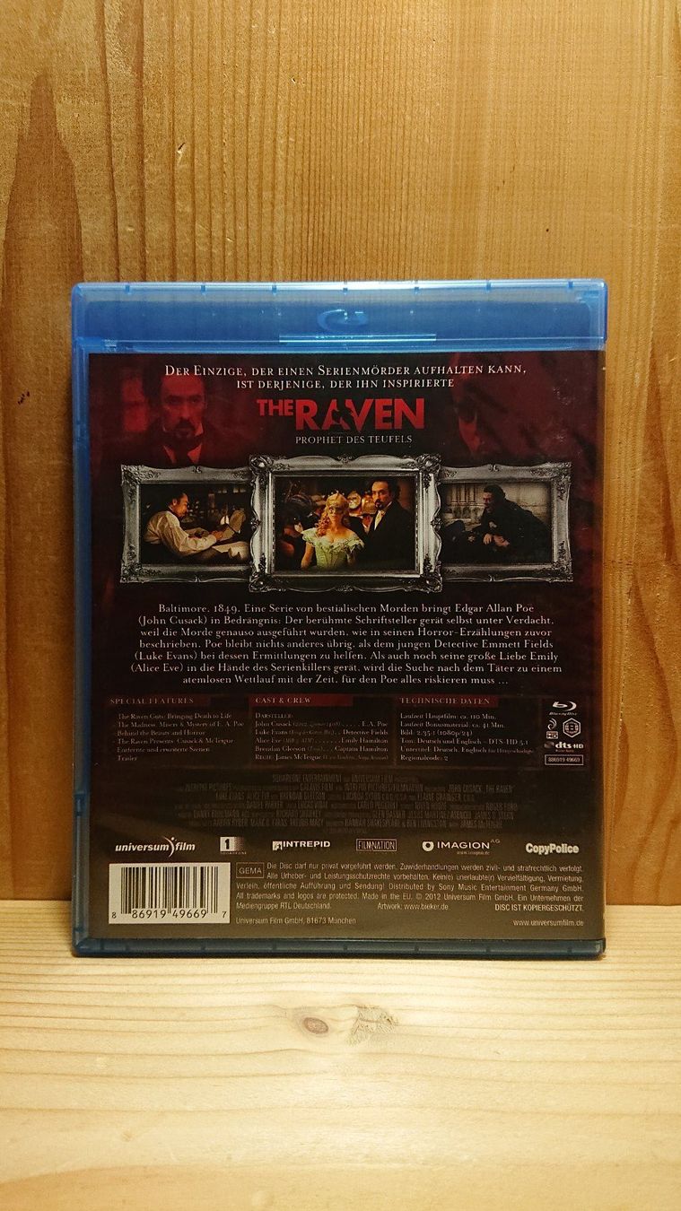 Tutti i DVDs: THE RAVEN Prophet des Teufels Blu-Ray mit John Cusack – Usato da Wilderswil venduto da Exebub 1