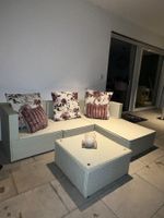 Rattanlounge weiss