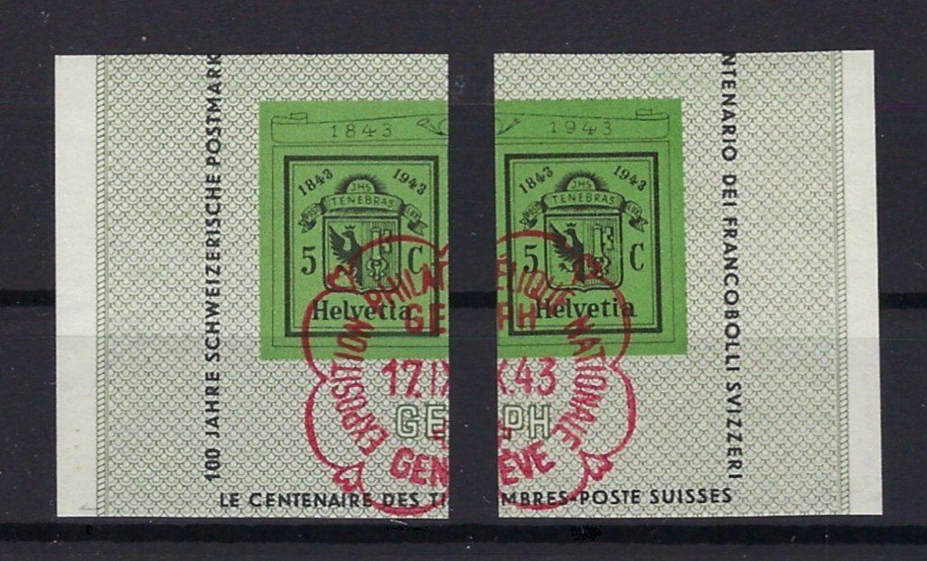 Tutti i francobolli: 1943 Genf Block ausschnitte gestempelt     15900 – Usato da Lunden venduto da Animus999