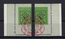 1943 Genf Block ausschnitte gestempelt     15900