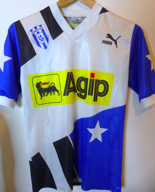 Maillot Porté, Adidas Football Vintage Grasshoppers Zurich 1991, Taille L