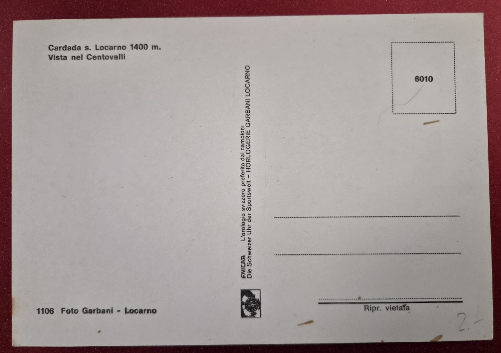 Cartoline postali: Cardada Locarno Centovalli Bergpanorama top – Nuovo (secondo la descrizione) da Melchnau venduto da Arthurius 1