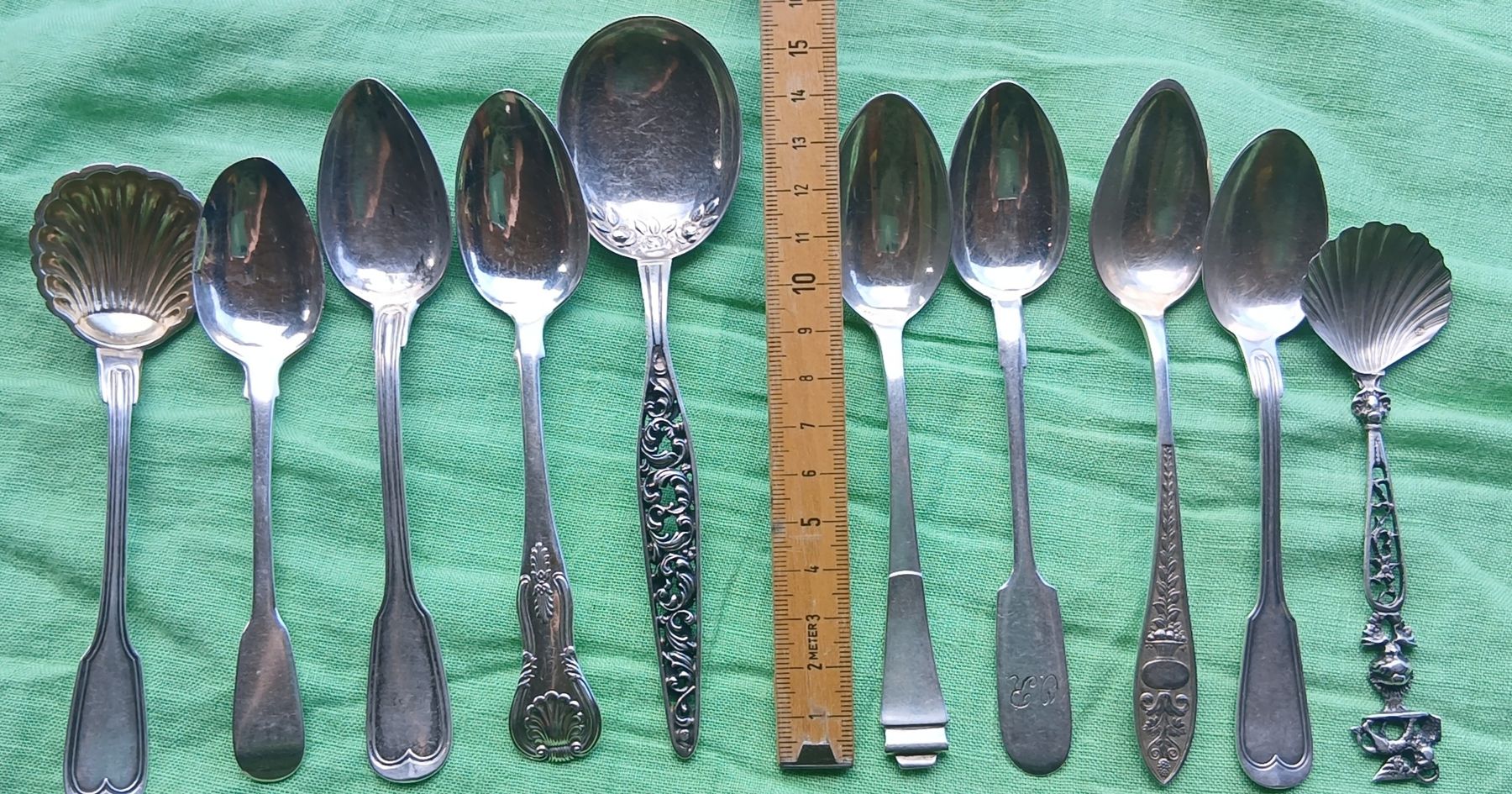 Cucchiai: Kleines Silberlöffel Set ( 10 Stück) – Usato da Kiental venduto da Kiwidave04 6