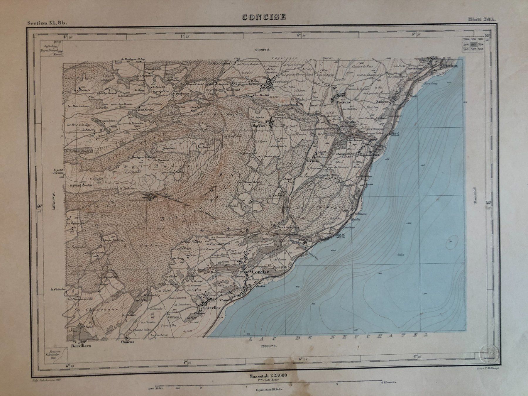 Cartine & Atlanti: Siegfriedatlas Bl. 285: Concise 1887 – Usato da Zürich venduto da allp 1