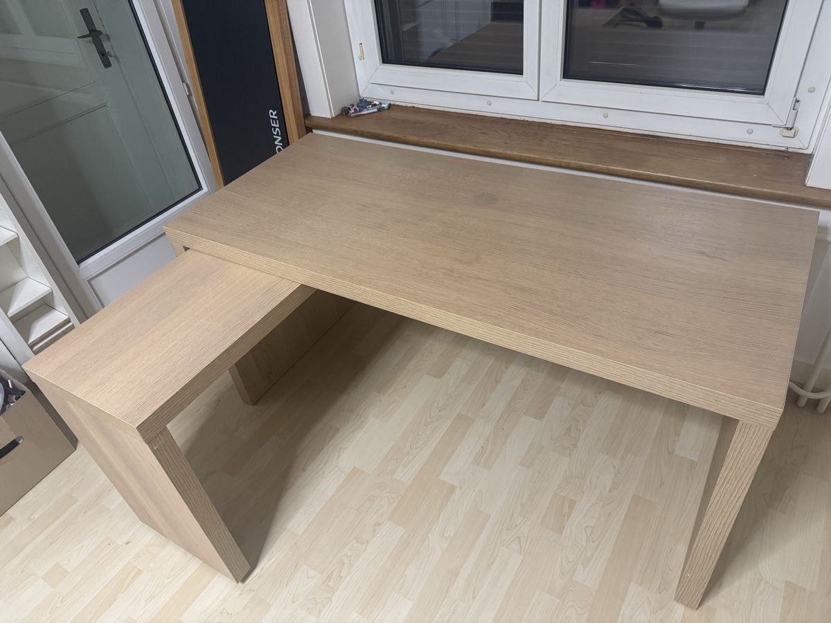 Ikea Schreibtische: Ikea MALM desk with pull-out side table, good condition – Gebraucht aus Zürich von von_65yj 2