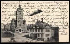 AK Siegen, Zeppelin neben der Kirche