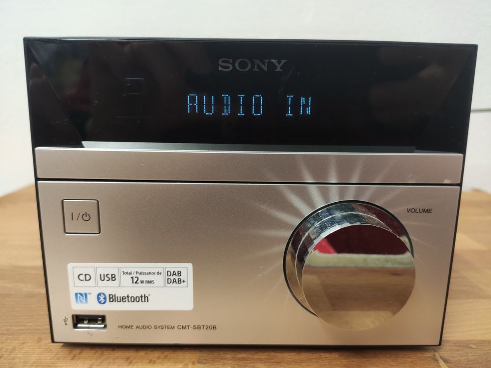 Stereoanlage Home Audio System Sony CMTSBT20B, Kompakt Acheter sur