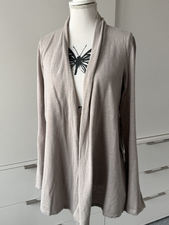 Feinstrick-Cardigan in Beige Einheitsgrösse