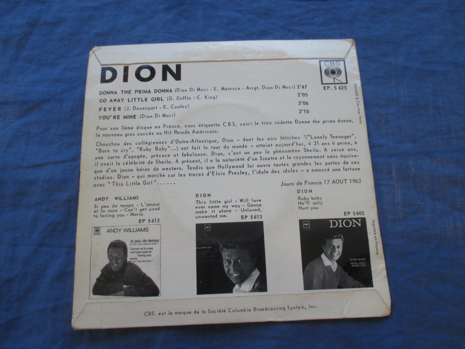 Vinyles: Dion EP Donna The Prima Donna – D'occasion à Colombier NE par Nevenma 1