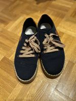 Chaussures femme Rieker bleues tressées semelle espadrill...