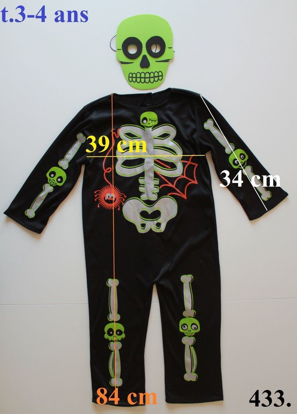 Costumi: Costume squelette / Skelett t. 3 - 4 ans – Usato da Peseux venduto da CoolShoping 1