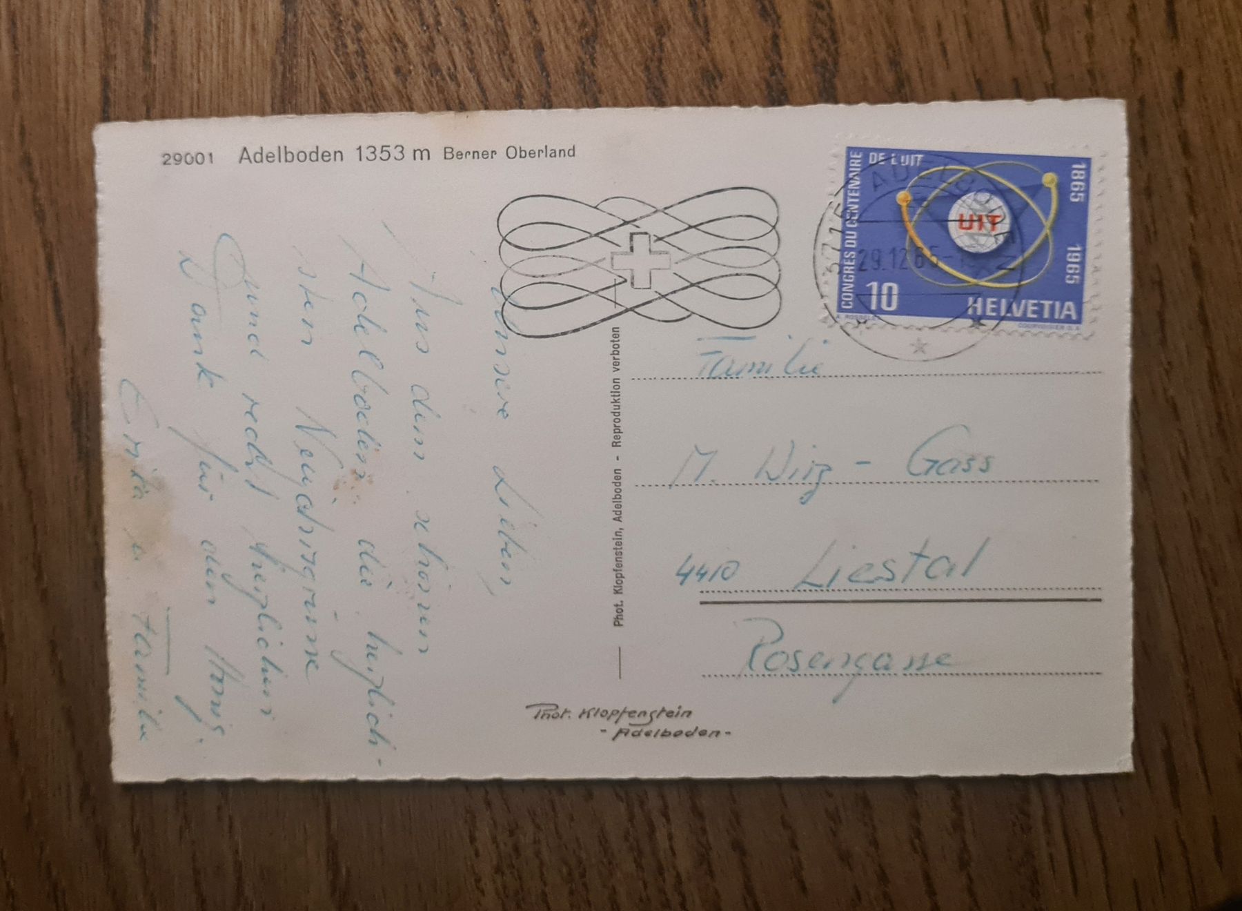 Cartoline postali: Adelboden 1965 – Usato da Ebikon venduto da Donar50 1