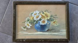 Gemälde Blumenstrauss Josef Wlad. Rop. 1910 31x43cm