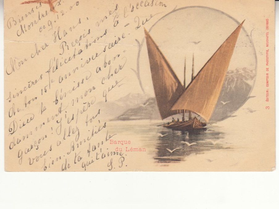 Cartoline postali: Lac Léman 1900 – Usato da Bürglen TG venduto da StampGraf