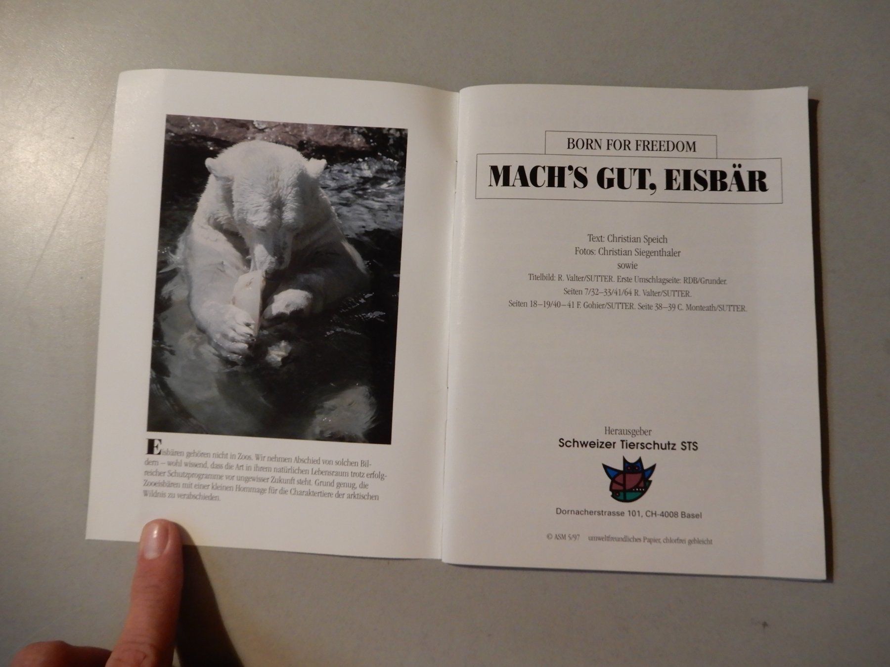 Libri: Makis Gut, Eisbär - Born for Freedom-Kinderbuch,Top! – Usato da Erstfeld venduto da Mario_boe0 1