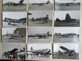 12 x Fotos von Flugzeugen (v.a. Militär) (Aviatik Lot 4)